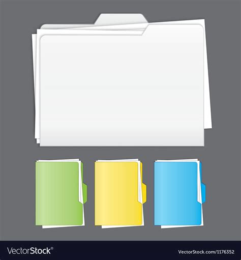 Colorful Tabbed Folder Set Royalty Free Vector Image