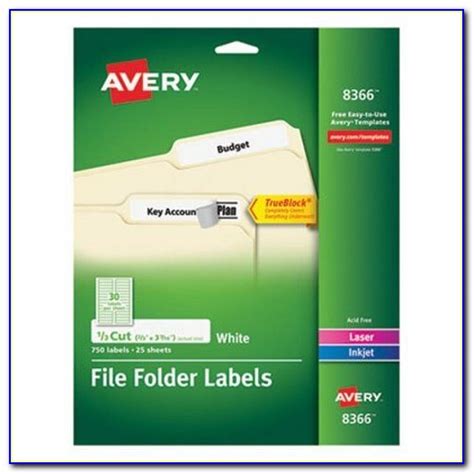 Avery File Folder Labels Template 30 Per Sheet