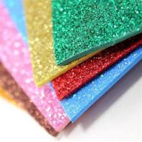 Buy Self Adhesive Glitter Eva Foam 10 Sheets Shiny Glittery Assorted A4