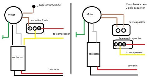 The capacitor that is provided is a two prong capacitor that has the correct mfd value for the motor. Capacitor 3 Wire Condenser Fan Motor Wiring Diagram For Your Needs