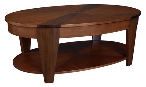 Wenge dark brown large oval wood coffee table with shelf. 20 Top Wooden Oval Coffee Tables