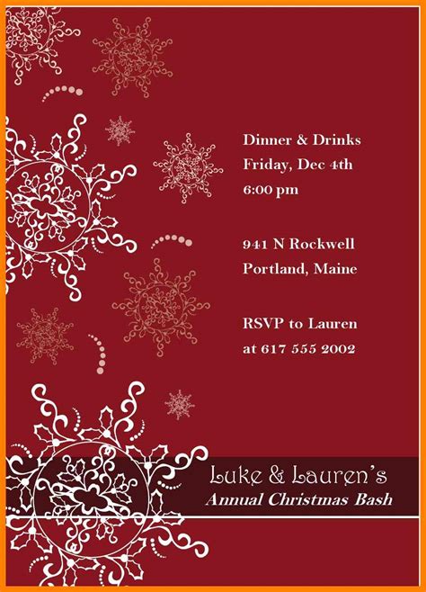 Team Dinner Invitation Sample Email Cards Design Templates