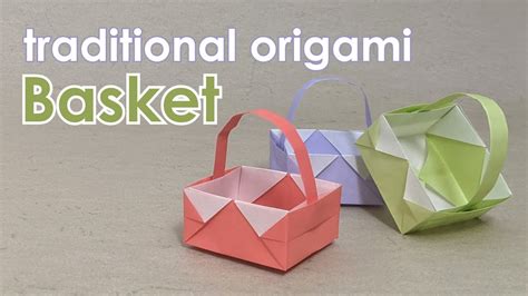 Easter Origami Tutorial Traditional Basket Youtube