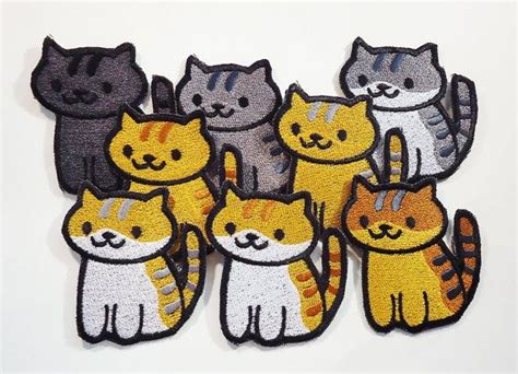 Princess Neko Atsume Sew On Machine Embroidered Patch Orange Kitty