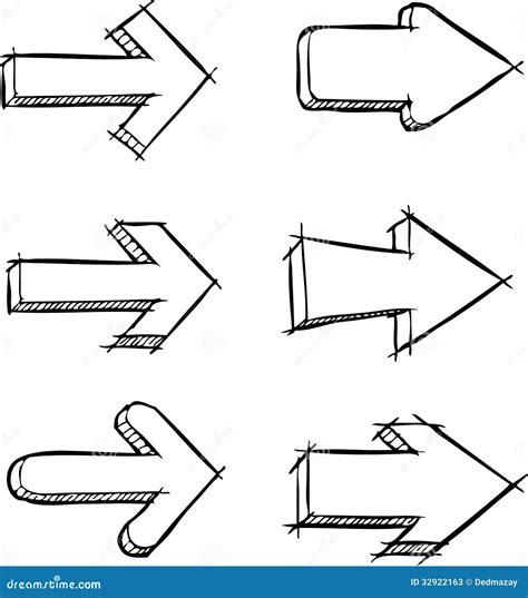 Flechas Ilustración Del Vector Ilustración De Garabato 32922163