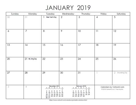 We love microsoft excel®, but are also a leading provider of templates for openoffice.org and google sheets. Printable Ink Saver 2019 Calendar | Free printable ...