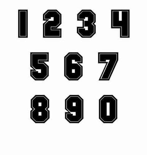 Football Jersey Number Font Numbers Font Number Fonts Jersey Numbers