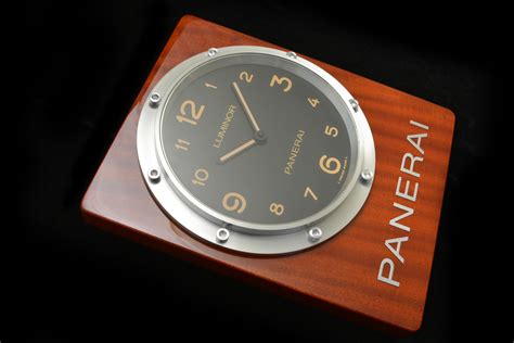 Panerai Pam 642 Dark Wood Quartz Wall Clock 20x25cm
