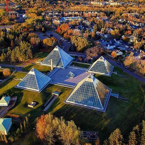 Beautiful View Of The Muttart Conservatory Edmonton Alberta Alberta