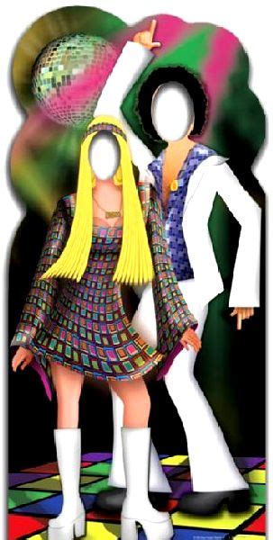 Disco Couple Stand In Lifesize Cardboard Cutout Novelties Parties