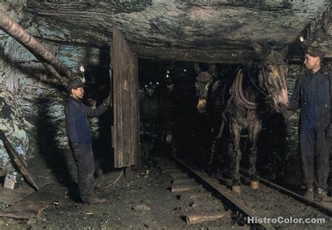 Boys Working In Coal Mine Colorized Historical Pictures