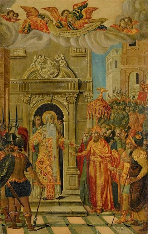 Scene From The Life Of Saint John Chrysostom Drawing By Spyridon