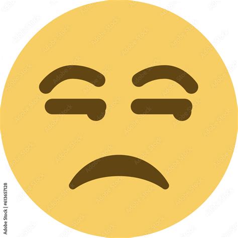 Vecteur Stock Top Quality Emoticon Unamused Emoji Meh Emoticon