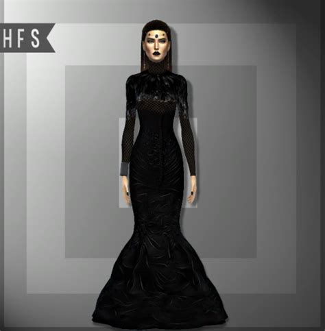 Sims 4 Black Wedding Dress Cc Bahabbild