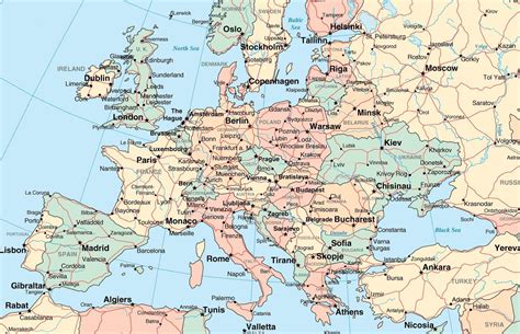 Europe Cities Map Uptowncritters And City Europe Map Mexico Travel