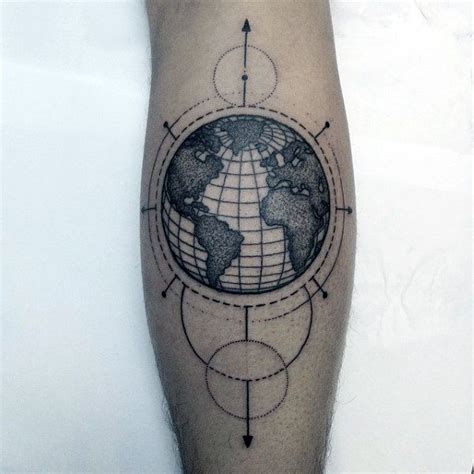 Globe Circle Tattoos For Men Circle Tattoo Design Circle Tattoos