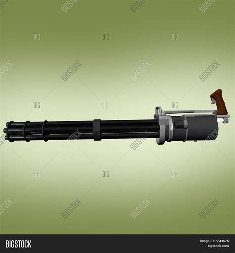 Mini Gun Side View Image And Photo Bigstock