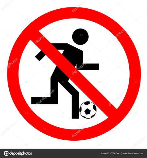 No Play Or Football Sign Vector Illustration Stock Vector Image By