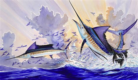 Guy Harvey On Twitter Double Header This Watercolor Original