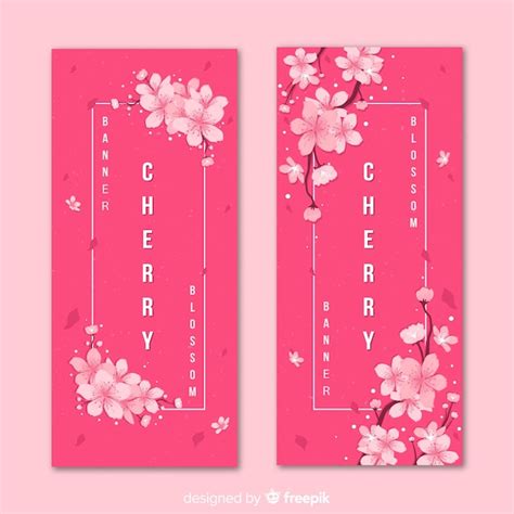 Free Vector Cherry Blossom Banners