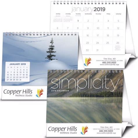 Custom Printed Simplicity Large Desk Calendar