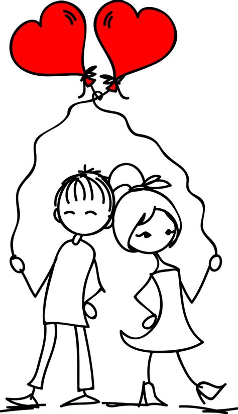 Love Stick Figure Couple Illustration Png Clipart Cartoon Christmas