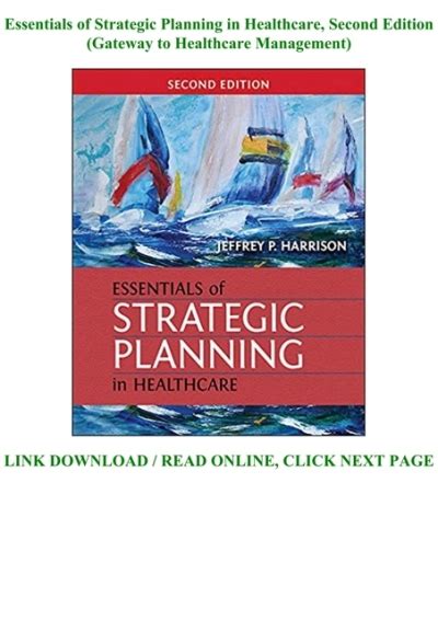 Free Download Essentials Of Strategic Planning In Healthcare Second