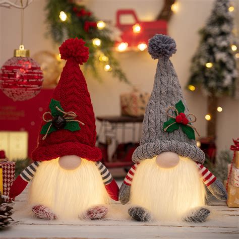 heavendolls christmas dwarf knitted luminous rudolph faceless doll
