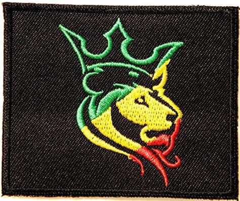 buy african the lion of judah rasta rastafari jamaica reggae logo jacket t shirt patch sew iron