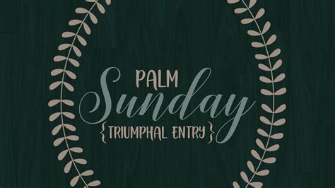 Palm Sunday 2018 Matthew 211 11 Youtube