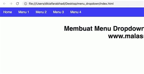 Membuat Menu Dropdown Sederhana Dengan Css Malas Ngoding