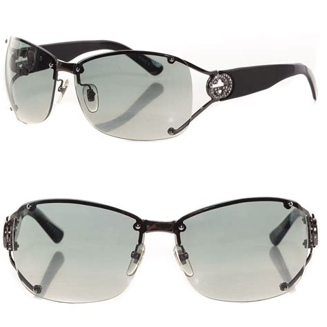 gucci crystal gg sunglasses 2820 black 95462