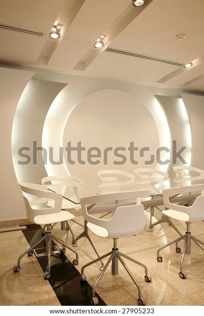 Interior Futuristic White Boardroom Stock Photo 27905233 Shutterstock