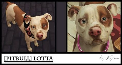 Lotta Pitbull For The Sims 4 By Kyimu Sims 4 Sims 4 Pets Sims 4