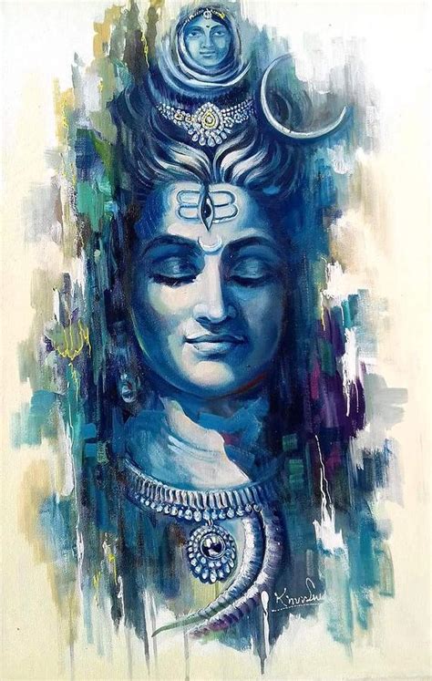 Lord Shiva Painting By Vishal Gurjar Fine Art America