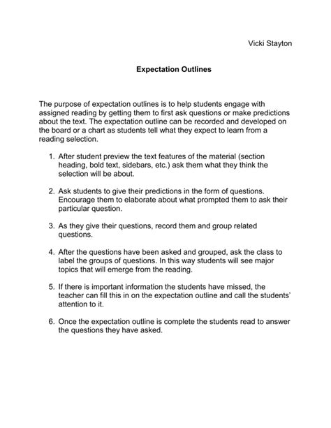 Letter Of Expectation For Employee