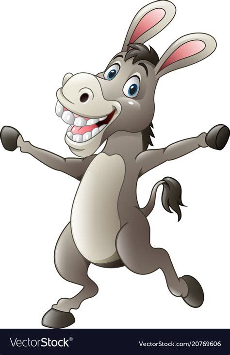 Cartoon Funny Donkey Royalty Free Vector Image