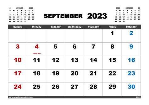 Free September 2023 Calendar Printable Pdf And Image