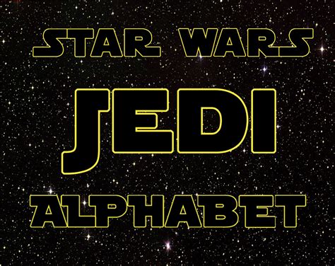 Star Wars Alphabet Font Clipart Jedi Letters Birthday Party Etsy