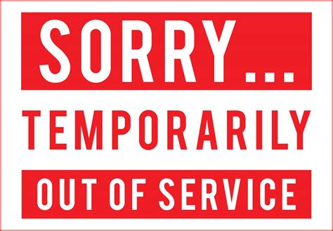 Sorry Temporarily Out Of Service Vector Art At Vecteezy