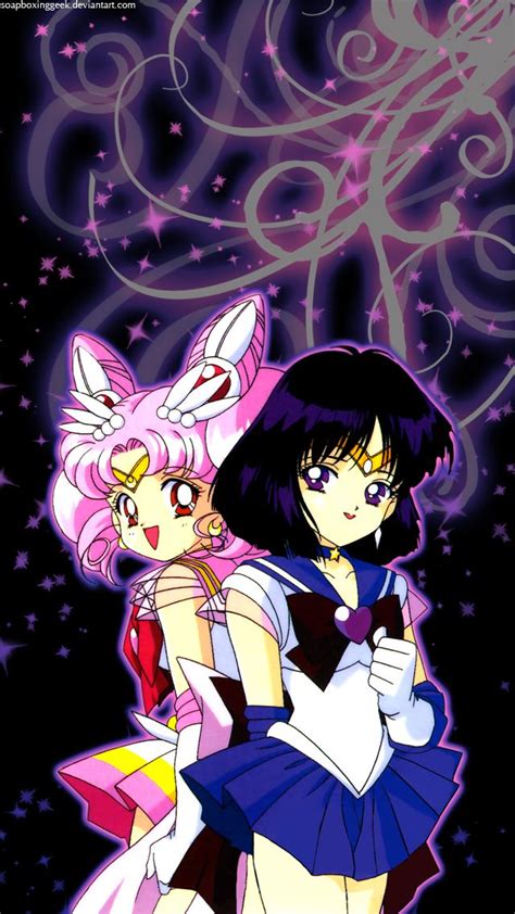 Sailors Chibi Moon And Saturn Sailor Chibi Moon Sailor Moon Drops Sailor Moon Girls Arte
