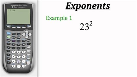 Ti Calculator Tutorial Exponents Youtube