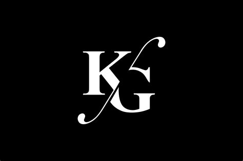 Kg Monogram Logo Design By Vectorseller