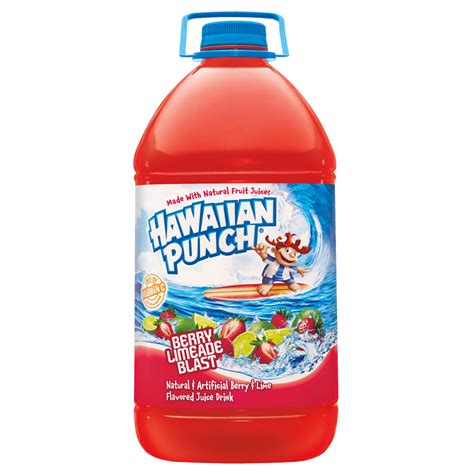 Hawaiian punch is a brand of fruit punch currently manufactured by keurig dr pepper, originally invented in 1934 as a topping for ice cream. Hawaiian Punch Berry Limeade Blast 1 Gallon - American Fizz
