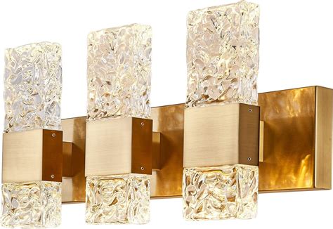 Led Crystal Gold Bathroom Vanity Lights Fixtures Modern 30w Brushed