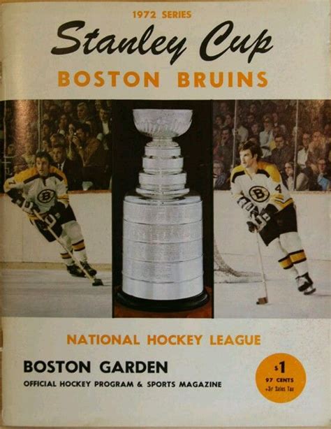 1972 Stanley Cup Program Boston Bruins Hockey Boston Bruins Boston