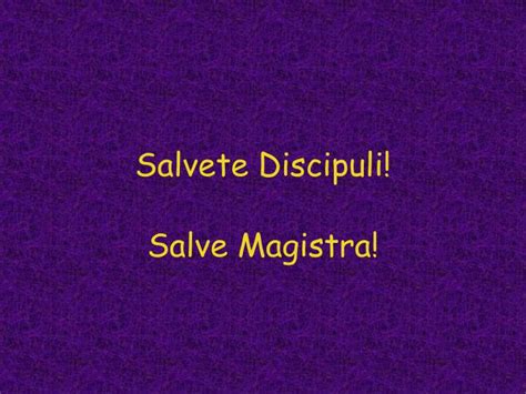 Ppt Salvete Discipuli Powerpoint Presentation Free Download Id