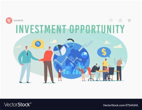 Global Investment Opportunity Landing Page Vector Image