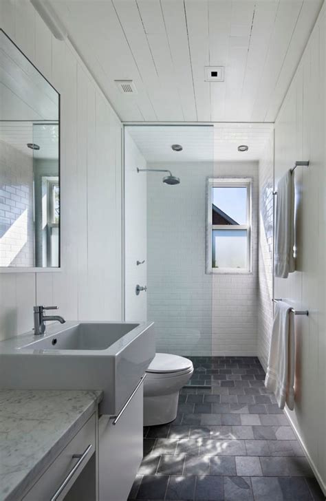 25 Narrow Bathroom Designs Decorating Ideas Design