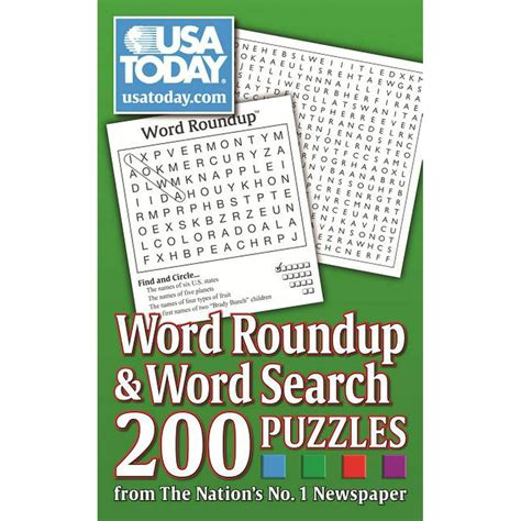 Usa Today Puzzles Usa Today Word Roundup And Word Search 200 Puzzles